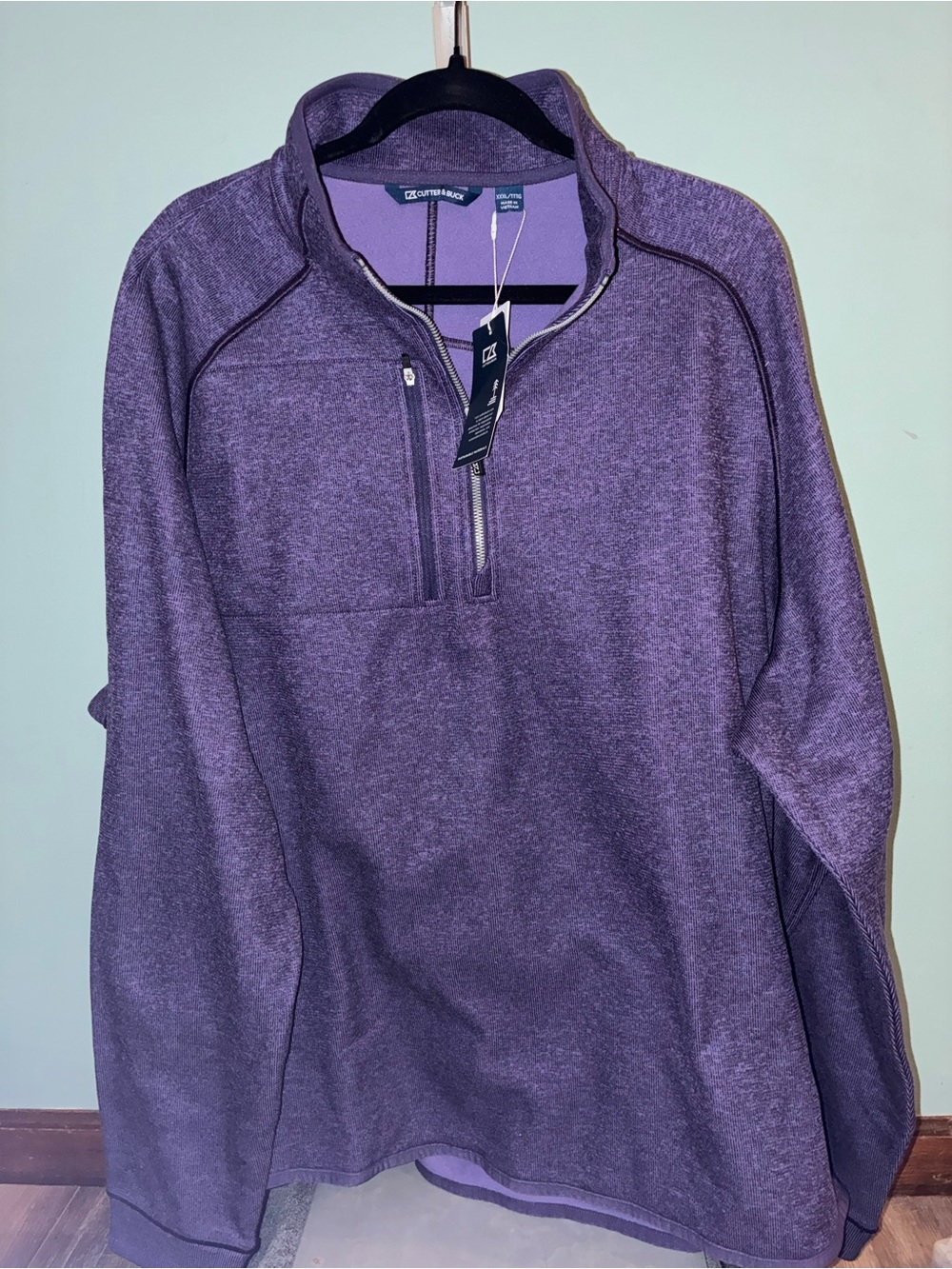 Cutter & Buck Purple Quarter-Zip Pullover